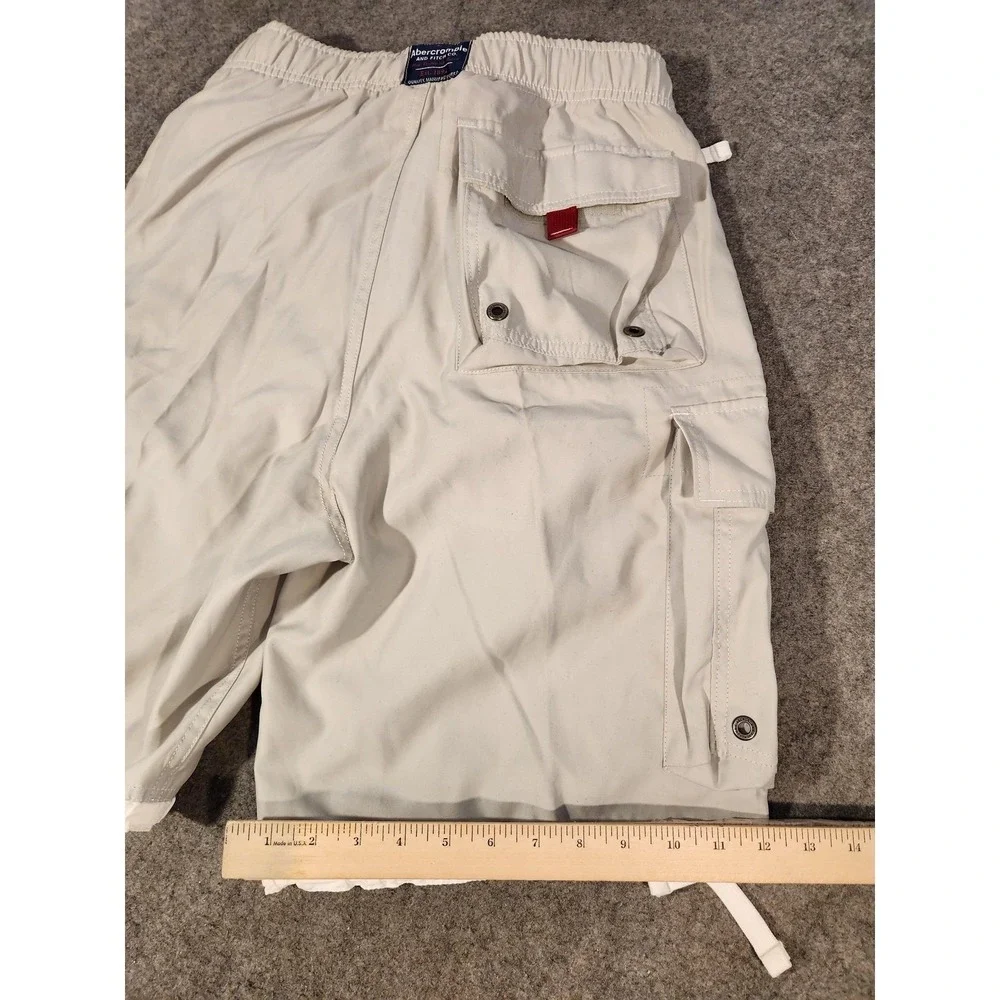Vintage Y2K Abercrombie & Fitch Tugger cargo Board Shorts Swim Mens Small